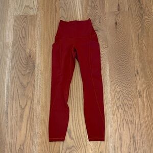 Burnt Orange Lululemon Align 25” Leggings With Side Pockets size 0